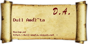 Dull Amáta névjegykártya